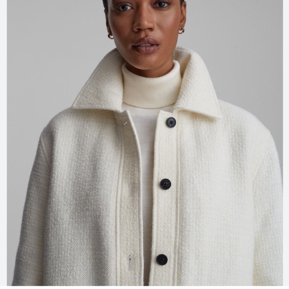 NWT Club Monaco Quilted Boucle Shirt Jacket Size SMALL - Picture 1 of 7